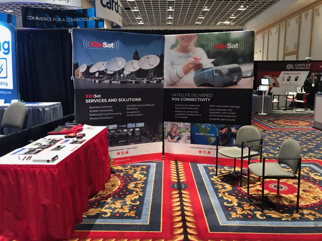 The X2nSat booth at RSPA's RetailNOW! 2017