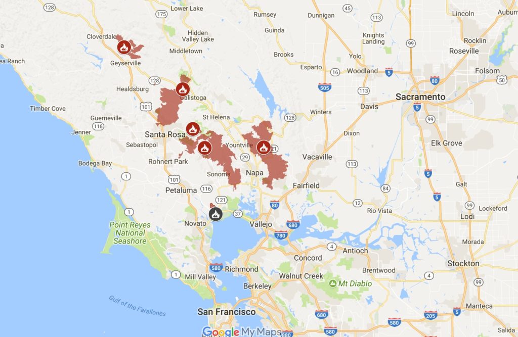 October 2017 Wildfires in Sonoma and Napa counties