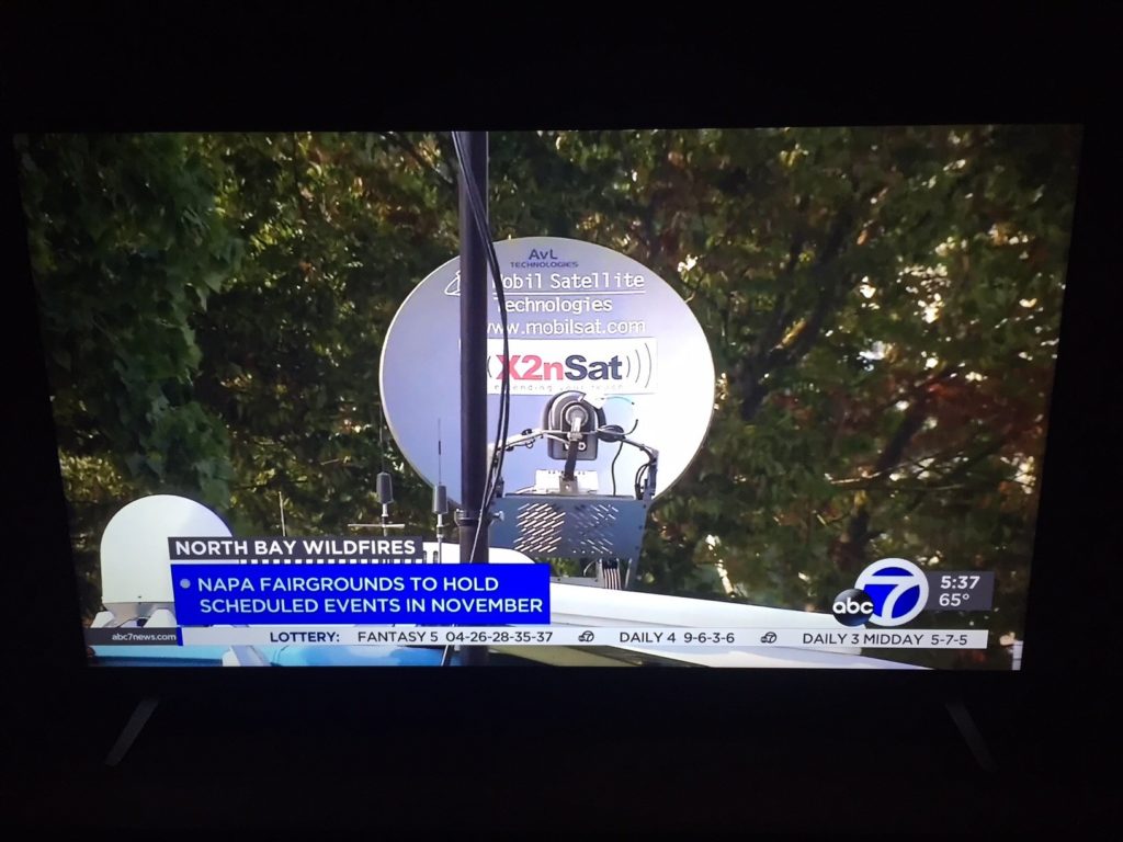 X2nSat mobile satellite equipment deployed during the North Bay fires.
